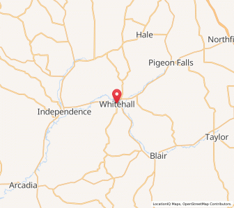 Map of Whitehall, Wisconsin