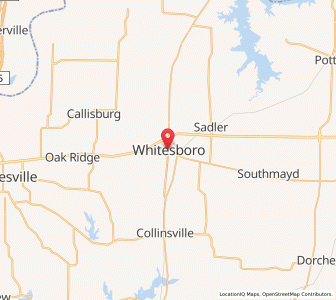 Map of Whitesboro, Texas