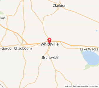 Map of Whiteville, North Carolina