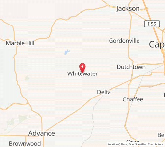 Map of Whitewater, Missouri