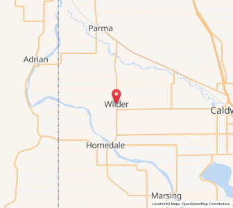Map of Wilder, Idaho