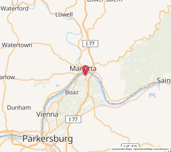 Map of Williamstown, West Virginia