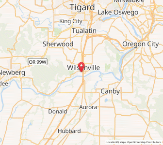 Map of Wilsonville, Oregon
