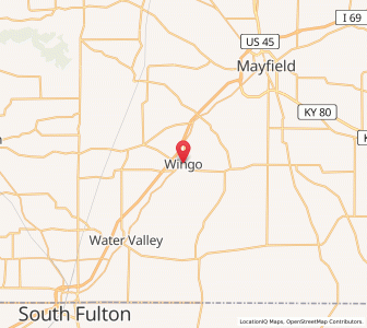 Map of Wingo, Kentucky