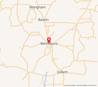Map of Winnsboro, Louisiana