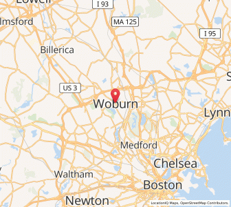 Map of Woburn, Massachusetts