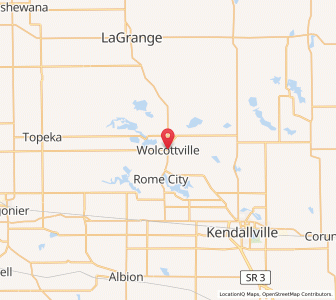 Map of Wolcottville, Indiana