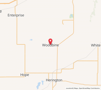 Map of Woodbine, Kansas