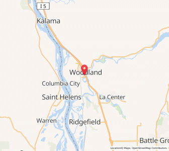 Map of Woodland, Washington