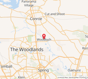 Map of Woodloch, Texas