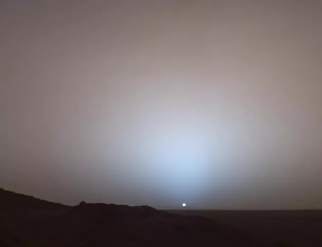 Mars sunset by NASA's Spirit rover
