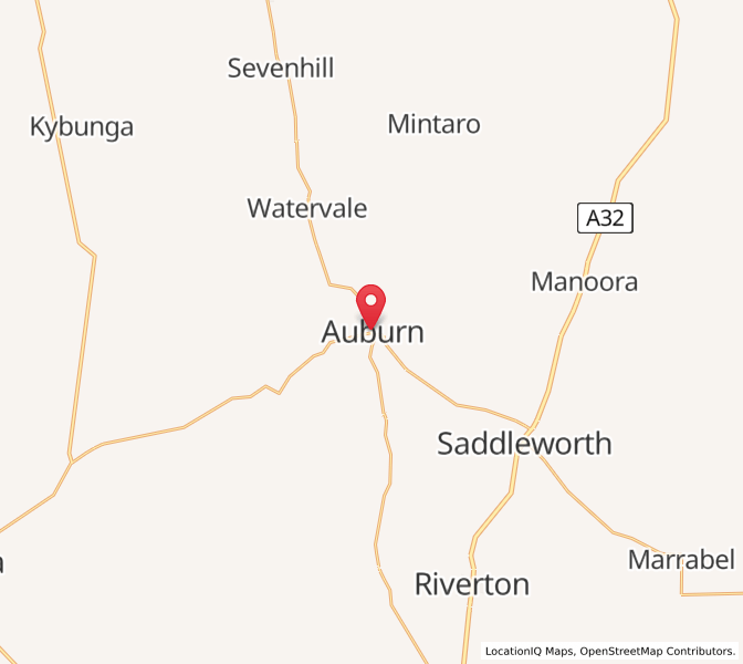 Map of Auburn, South Australia