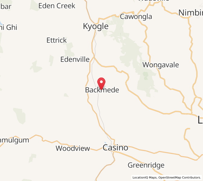 Map of Backmede, New South Wales