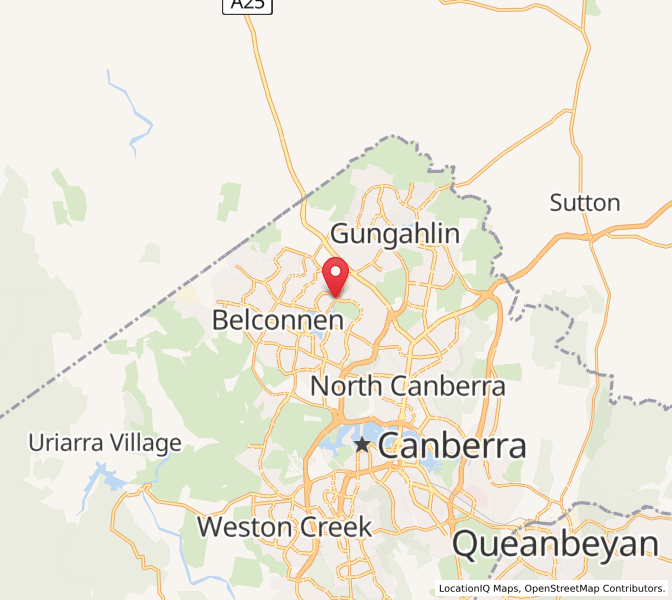 Map of Belconnen, Australian Capital Territory
