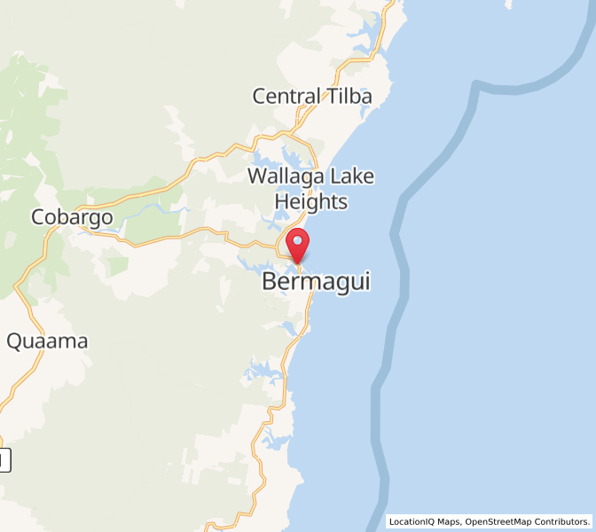 Map of Bermagui, New South Wales