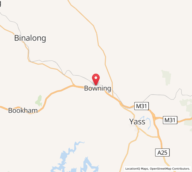 Map of Bowning, New South Wales