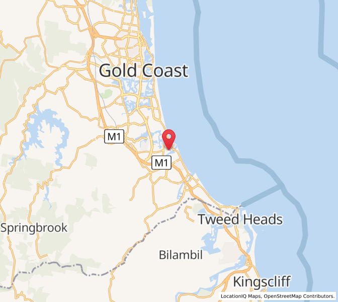 Map of Burleigh Heads, Queensland