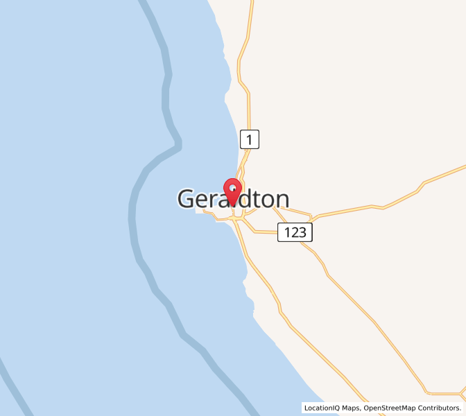 Map of Geraldton, Western Australia