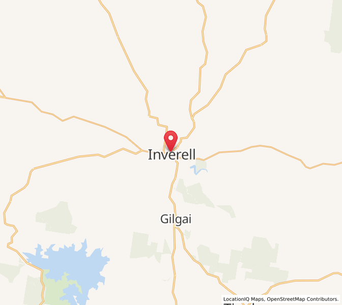 Map of Inverell, New South Wales