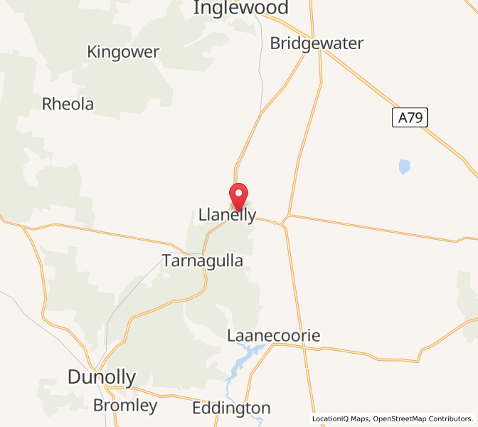 Map of Llanelly, VictoriaVictoria