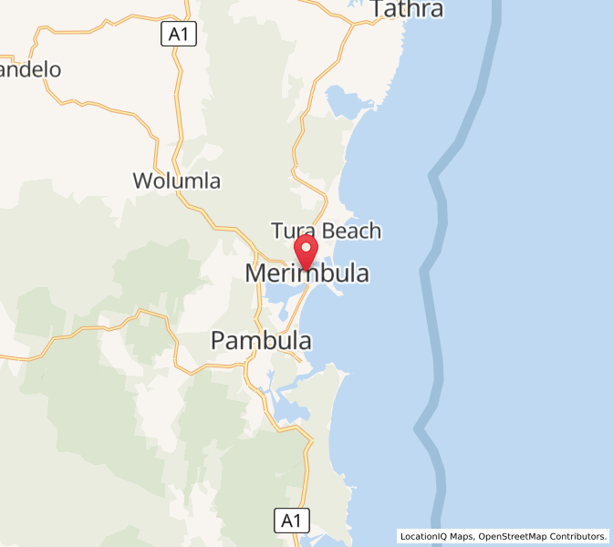 Map of Merimbula, New South Wales