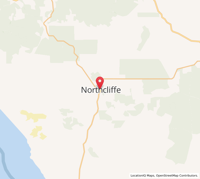 Map of Northcliffe, Western Australia