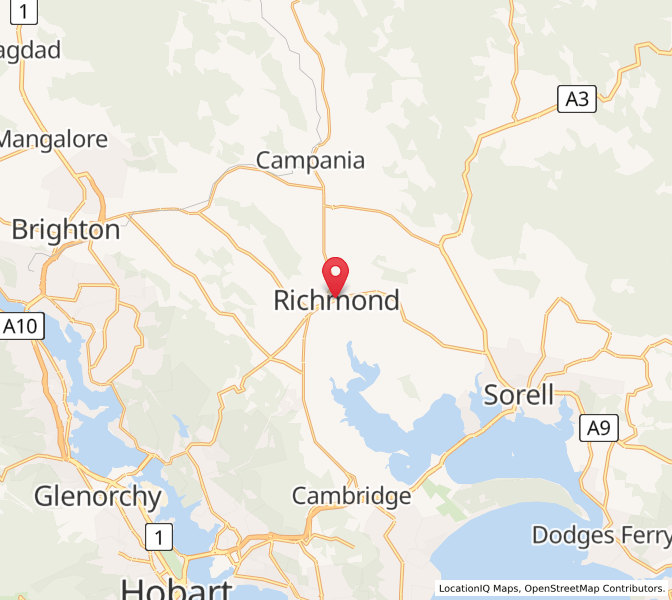 Map of Richmond, TasmaniaTasmania