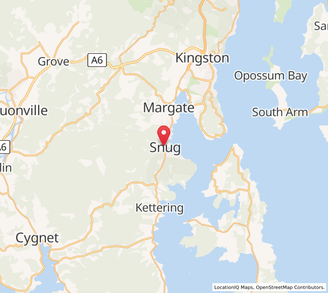 Map of Snug, TasmaniaTasmania
