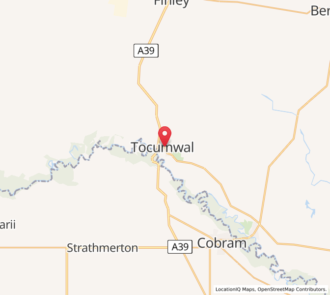 Map of Tocumwal, New South Wales