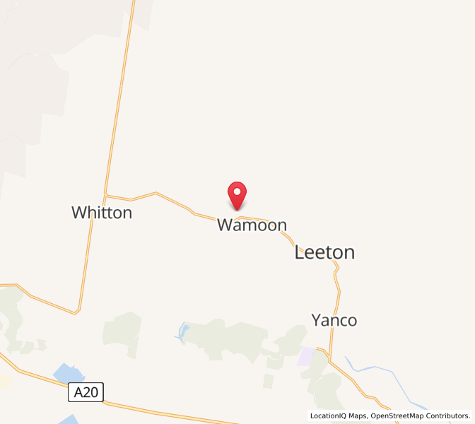 Map of Wamoon, New South Wales