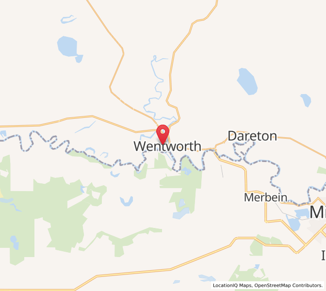 Map of Wentworth, New South Wales