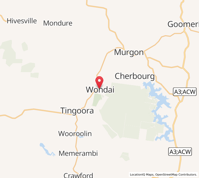 Map of Wondai, Queensland