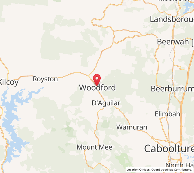 Map of Woodford, Queensland