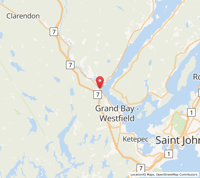 Map of Grand Bay-Westfield, New BrunswickNew Brunswick