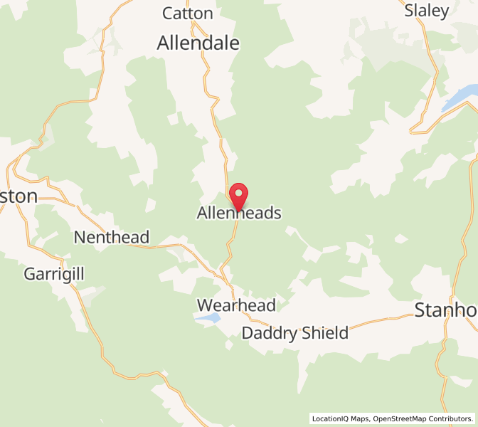 Map of Allenheads, EnglandEngland