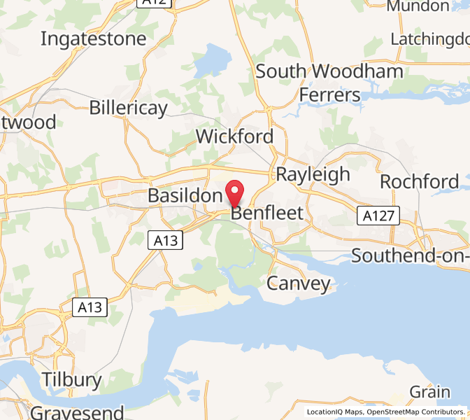 Map of Bowers Gifford, EnglandEngland