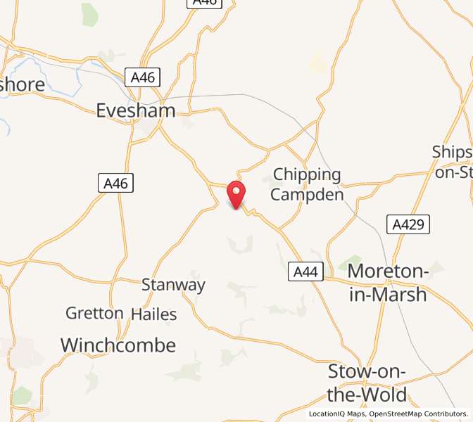 Map of Broadway, EnglandEngland