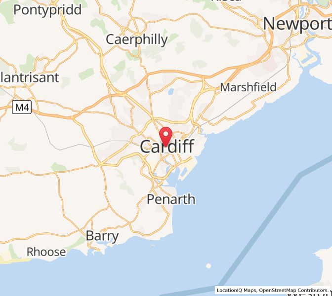 Map of Cardiff, WalesWales