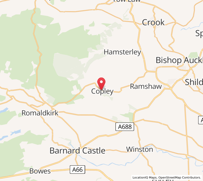 Map of Copley, EnglandEngland