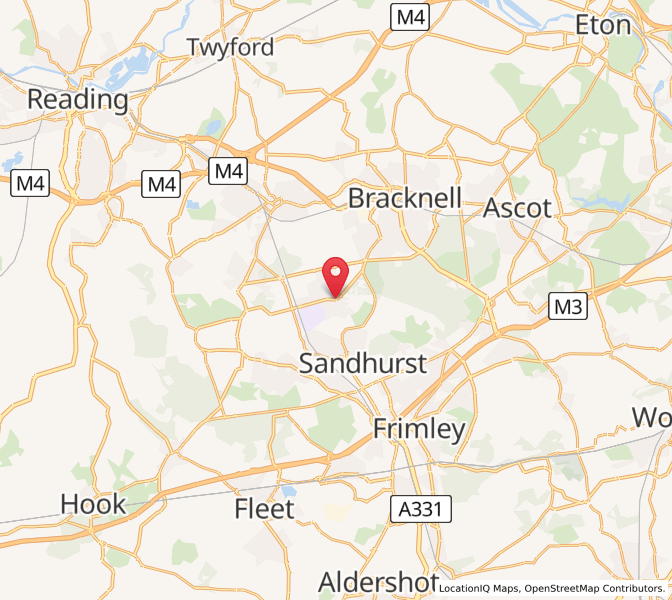 Map of Crowthorne, EnglandEngland