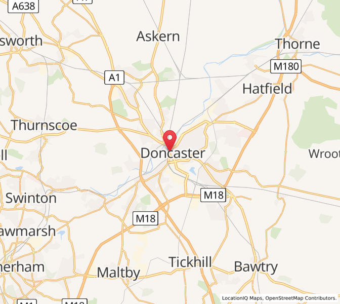 Map of Doncaster, EnglandEngland
