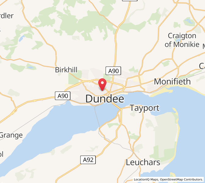 Map of Dundee, ScotlandScotland
