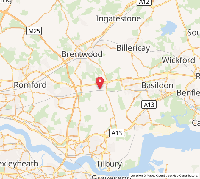 Map of East Horndon, EnglandEngland