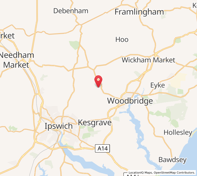 Map of Grundisburgh, EnglandEngland