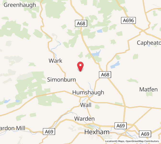 Map of Gunnerton, EnglandEngland