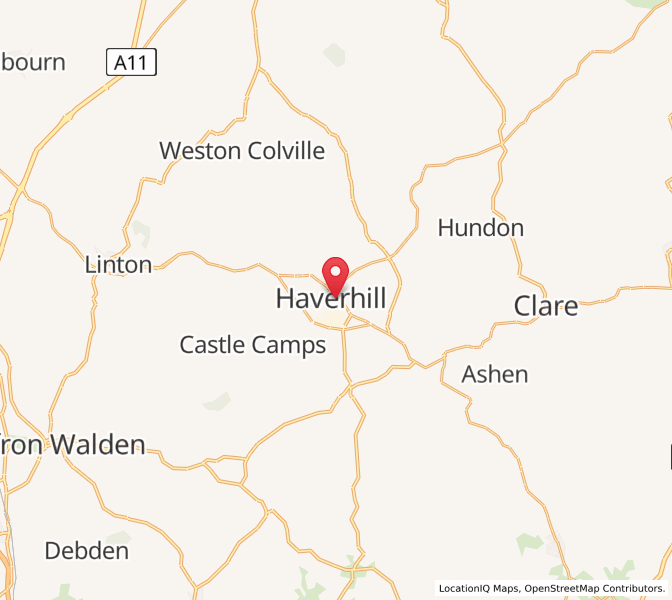 Map of Haverhill, EnglandEngland