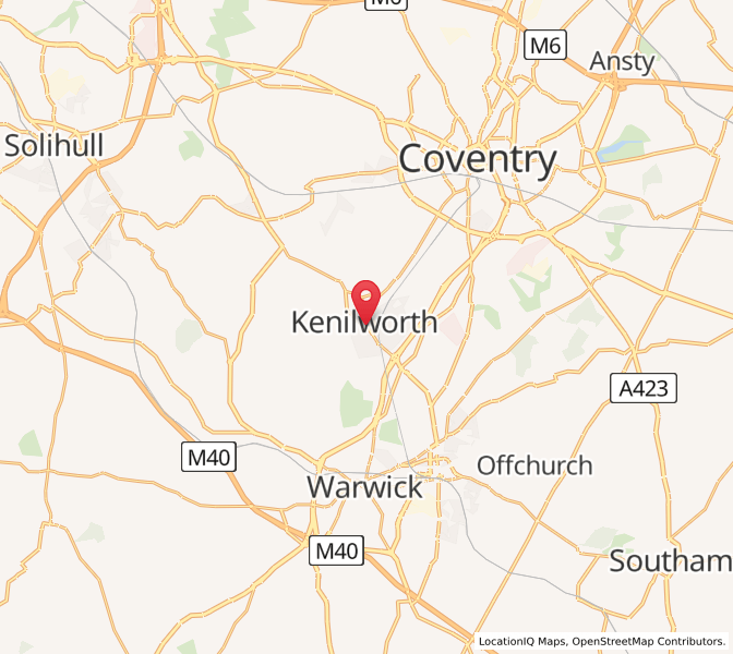 Map of Kenilworth, EnglandEngland