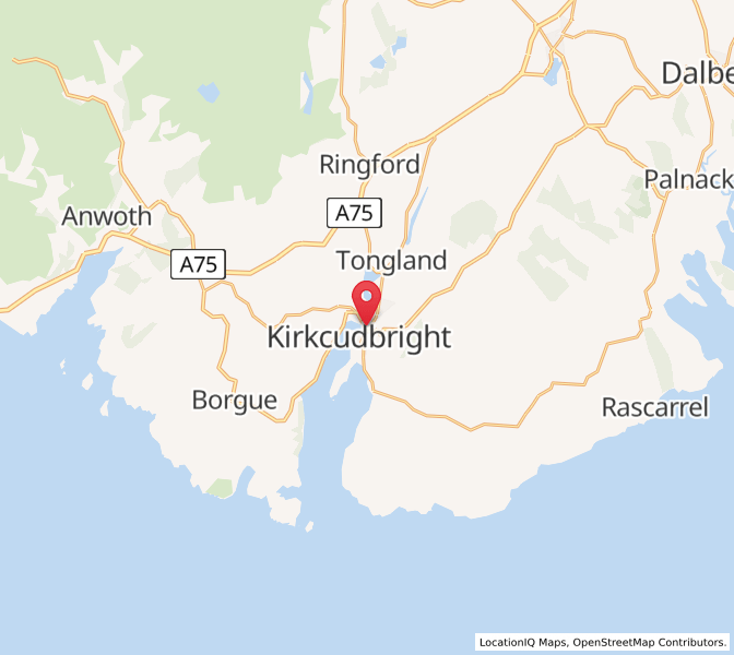 Map of Kirkcudbright, ScotlandScotland