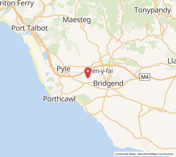Map of Laleston, WalesWales
