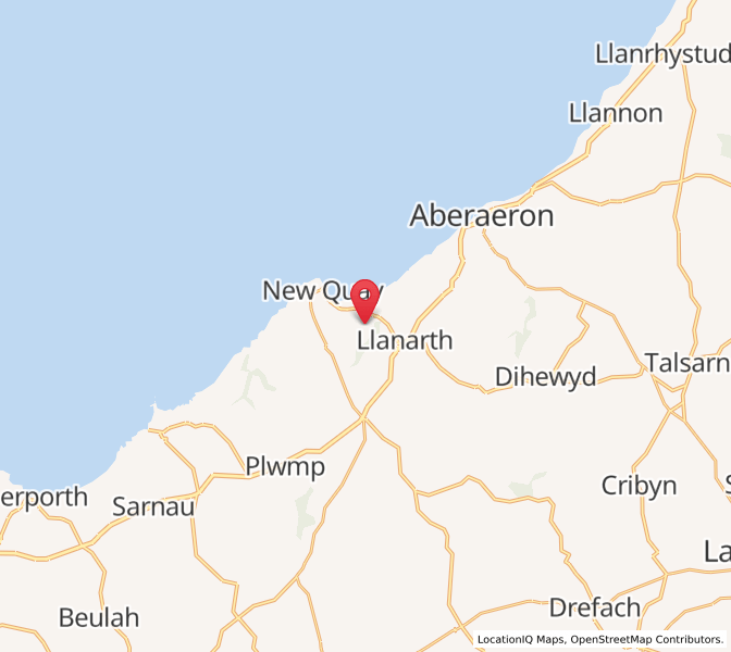 Map of Llanina, WalesWales